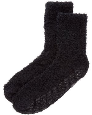 Haute Dreamz 3Pc Velour Plush Pyjama With Cosy Socks - Black