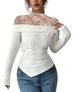 VERA DOLINI Long Sleeve T-Shirt - Grey