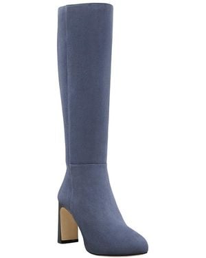 Stuart Weitzman Babette Platform Zip Suede Boot - Blue