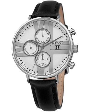 August Steiner Leather Watch - Gray