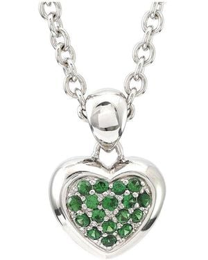 Gemstones Heart 0.52 Ct. Tw. Ruby Necklace - Green