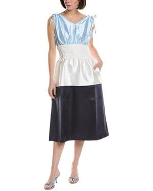 AREA STARS Kelli Shantung Dress - Blue