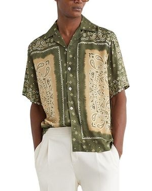 Reiss Vicente Paisley Print Casual Shirt - Green
