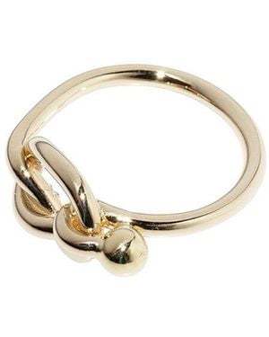 Tiffany & Co. 18k Hook & Eye Ring (authentic Pre-loved) - Metallic