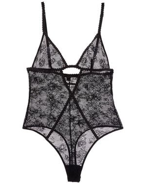Kiki de Montparnasse Jardin D'oeillet Bodysuit - Black