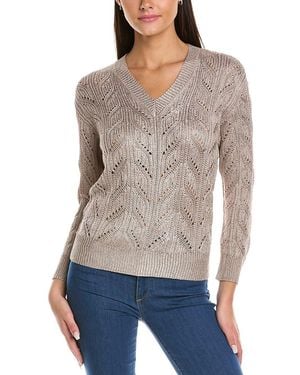 Tahari Pointelle Jumper - Grey