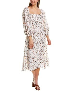 Moonsea Smocked Midi Dress - White