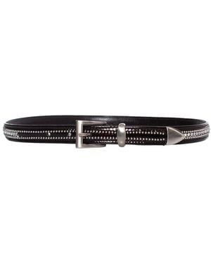 Versace Patent Belt With Rhinestones (authentic Pre-loved) - Black