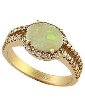 Effy Fine Jewelry 14k 1.40 Ct. Tw. Diamond & Opal Ring - Metallic