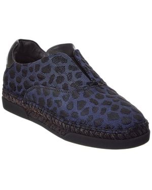 Tod's Gomma Canvas & Leather Trainer - Blue
