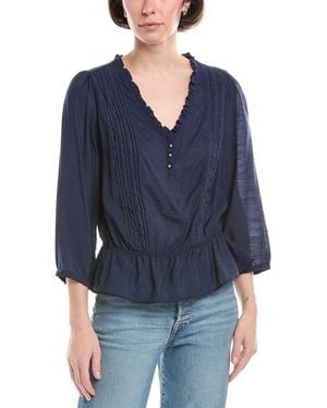 Sam Edelman Kit Pintuck Blouse - Blue