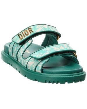 Dior Act Canvas & Leather Sandal - Green