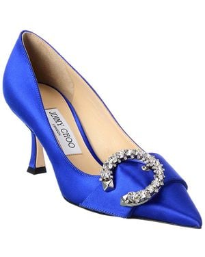 Jimmy Choo Melva 70 Satin Pump - Blue