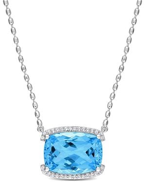 Rina Limor Silver 13.64 Ct. Tw. Gemstone Pendant - Blue