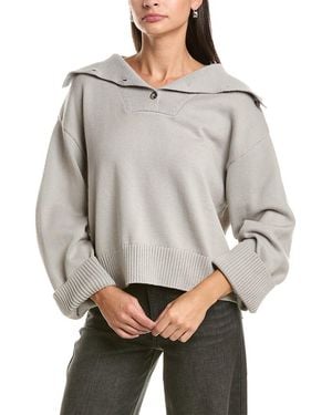 Rag & Bone Quinn Polo Wool-Blend Jumper - Grey