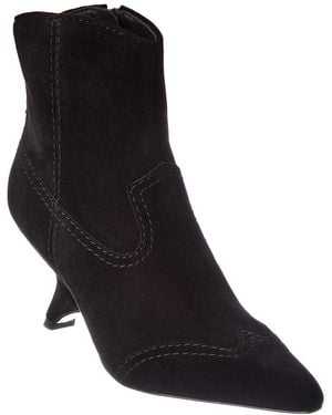 Jonathan Simkhai Shadow Suede Western Bootie - Black
