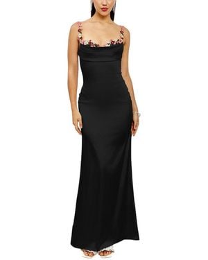 Amanda Royal Maxi Dress - Black