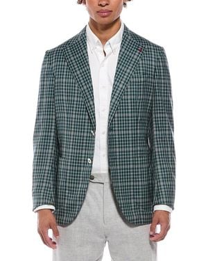 Isaia Marechiaro Wool Sport Jacket - Blue
