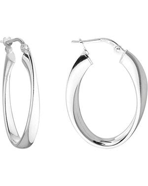 Italian Silver Silver Earrings - Metallic