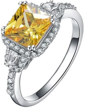 Genevive Jewelry Silver Ring - White