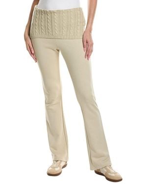 WeWoreWhat Cable Knit Roll Over Pant - Natural