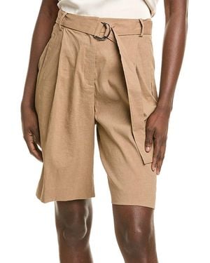 BOSS Tannah Linen-Blend Short - Natural
