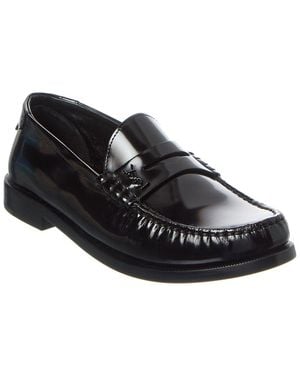 Saint Laurent Le Monogram Leather Loafer - Black