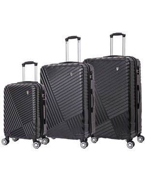 TUCCI Italy Volaro 3pc Luggage Set - Black