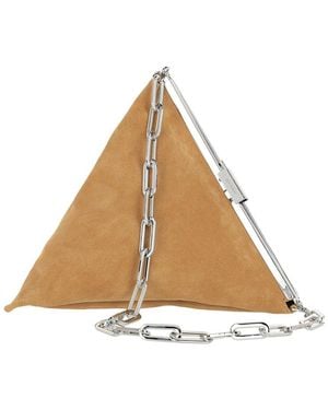 BY FAR Prisma Suede Shoulder Bag - Natural