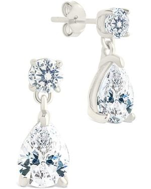 Sterling Forever Silver Cz Imogen Stud Earrings - White