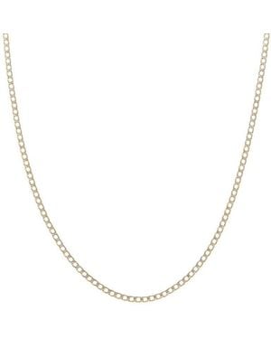 Italian Gold 10K Pave 2.4Mm Semi-Solid Cuban Link Chain - Metallic