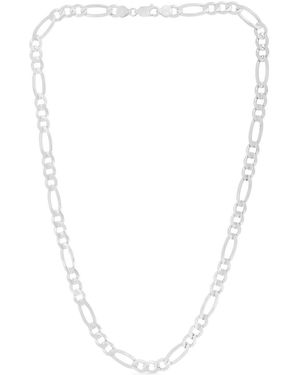 Italian Silver Italian Chain Necklace - White