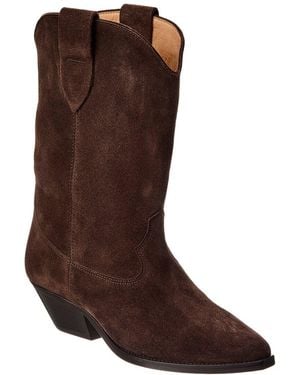 Isabel Marant Duerto Suede Cowboy Boot - Brown