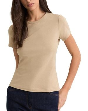 Reiss Jolie Woven Top - Natural