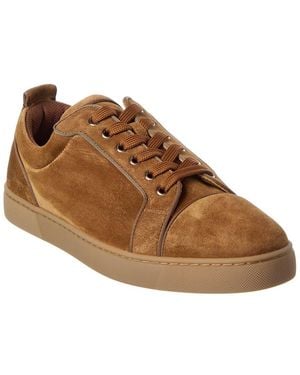 Christian Louboutin Louis Junior Suede Sneaker - Brown
