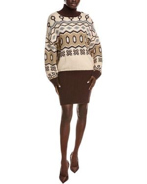 retroféte Goldie Wool-Blend Sweaterdress - Natural