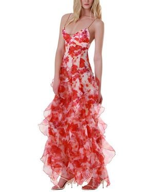 BELLA DESERT Printed Sleeveless Maxi Dress - Red