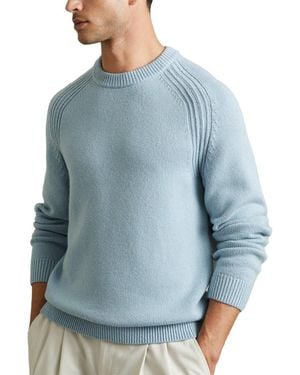 Reiss Cloud Wool-Blend Jumper - Blue
