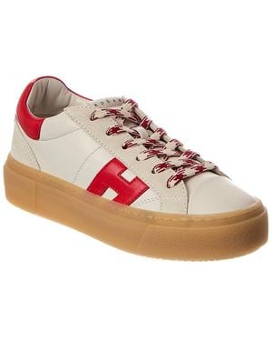 Hogan Crosswind Leather Trainer - Pink