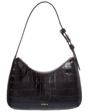 Furla Febe Small Leather Hobo - Black