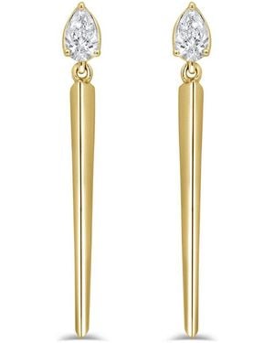 Sabrina Designs 14K 0.31 Ct. Tw. Diamond Long Dangle Earrings - White