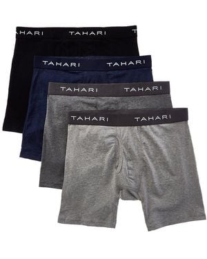 Tahari 4Pk Classic Fit Stretch Boxer Brief - Gray