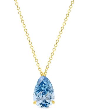 Amairah 14K 2.00 Ct. Tw. Lab-Grown Diamond Solitaire Pendant Necklace - Blue