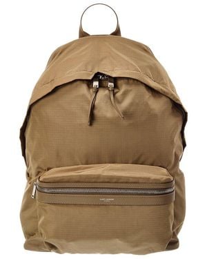 Saint Laurent Ripstop City Backpack - Brown