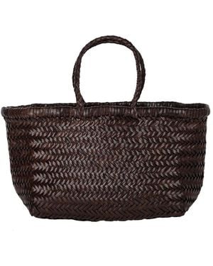 Dragon Diffusion Triple Jump Small Leather Tote - Black