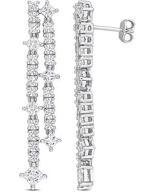 Rina Limor 5.78 Ct. Tw. Lab-Grown Sapphire Earrings - White