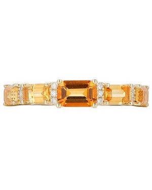 Gregg Ruth 14K 1.46 Ct. Tw. Diamond & Citrine Ring - White