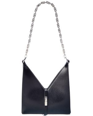 Givenchy Cut Out Mini Leather Crossbody - Blue