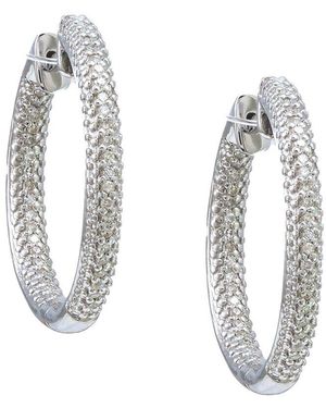 Diamond Select Cuts Silver 0.25 Ct. Tw. Diamond Inside-out Earrings - White