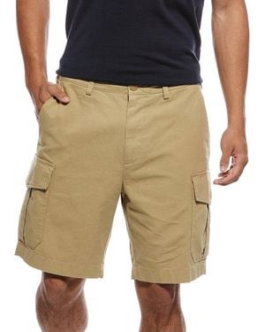 Vince Linen-Blend Cargo Short - Green